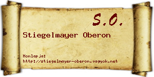 Stiegelmayer Oberon névjegykártya
